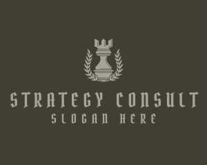 Rook Chess Piece logo design