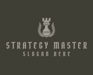 Rook Chess Piece logo design