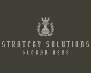 Rook Chess Piece logo design