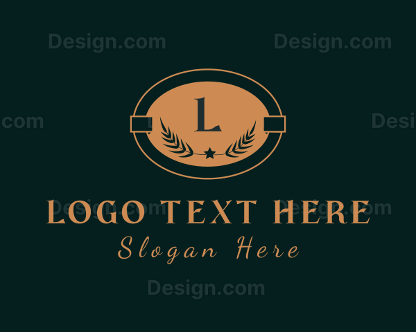 Elegant Gold Wreath Logo