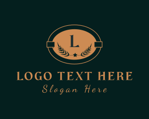 Classic Gold Wreath Letter logo