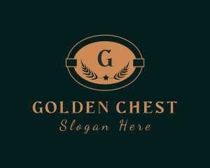 Elegant Gold Wreath logo design