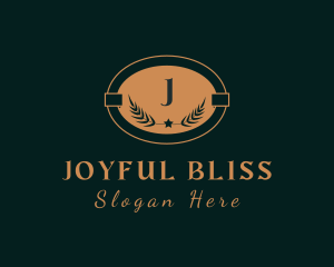 Elegant Gold Wreath logo design