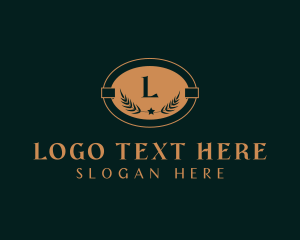 Elegant Gold Wreath logo