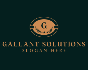 Elegant Gold Wreath logo design