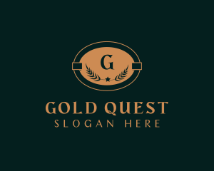 Elegant Gold Wreath logo design