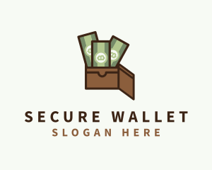 Cryptocurrency Cash Wallet logo design