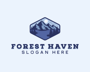 Forest Mountain Lake logo design