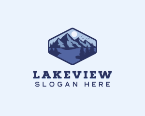 Forest Mountain Lake logo design