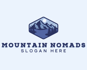 Forest Mountain Lake logo design