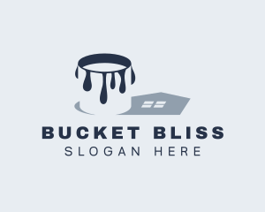 Paint Bucket Home Renovation logo design