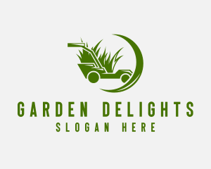 Lawn Mower Landscaping Garden logo design