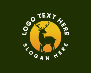 Sun Animal Deer logo