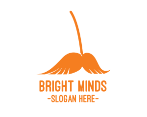 Orange Mustache Broom logo