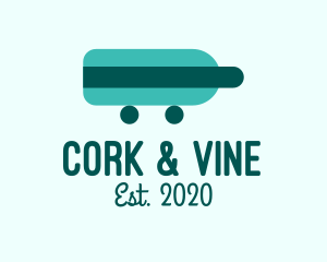 Teal Bottle Delivery logo design