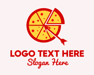 Arrow Pizza Slice logo