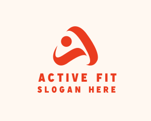 Fitness Instructor Letter A logo design