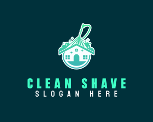 Clean Bubble Pressure Wash logo design