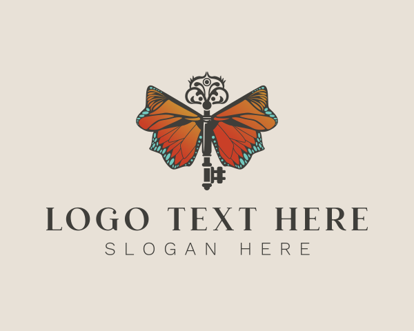 Elegant Butterfly Key logo