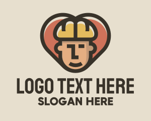 Staff - Construction Worker Heart logo design