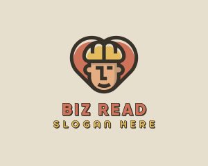 Construction Worker Heart logo design