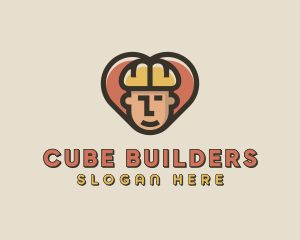 Construction Worker Heart logo design