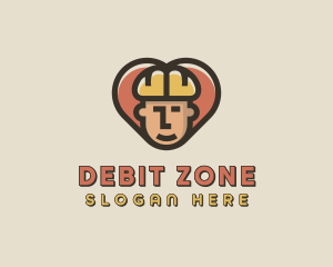 Construction Worker Heart logo design