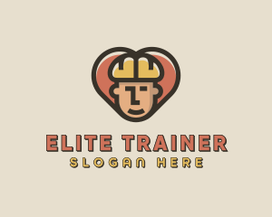 Construction Worker Heart logo design