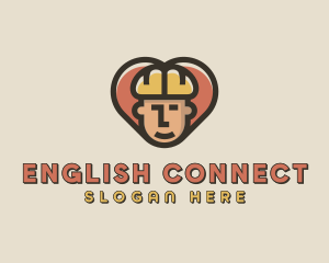 Construction Worker Heart logo design