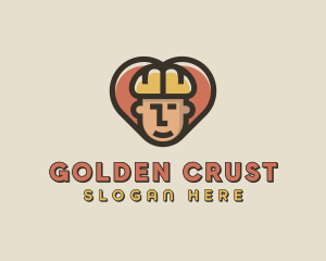 Construction Worker Heart logo design