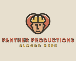 Construction Worker Heart logo design