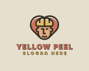 Construction Worker Heart logo design