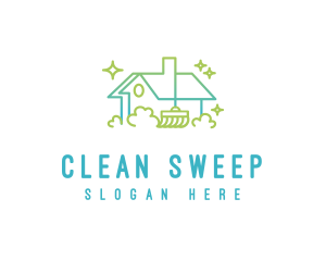 House Cleaning Mop  logo design