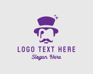 Magician Top Hat Monocle logo