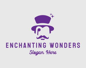 Magician Top Hat Monocle logo