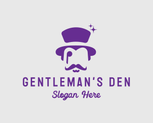 Magician Top Hat Monocle logo design