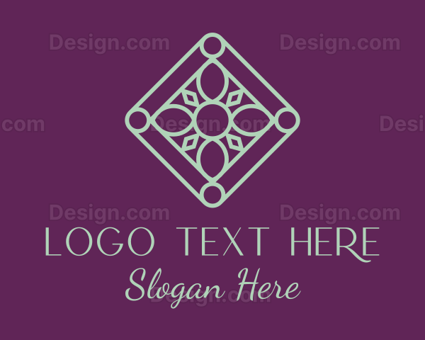 Elegant Diamond Flower Logo