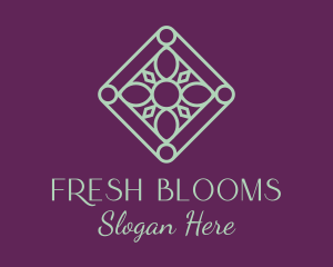 Elegant Diamond Flower  logo design