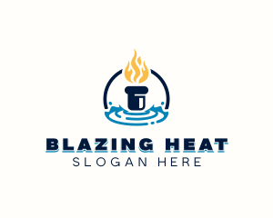 Heating Cooling Ventilation logo design