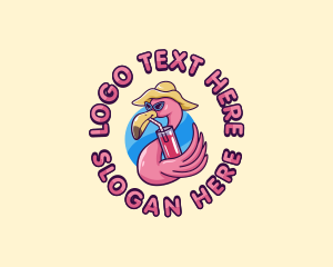 Flamingo Smoothies Drink logo