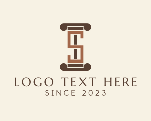 Legal Pillar Letter S logo