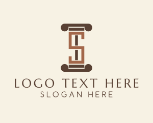 Legal Pillar Letter S Logo