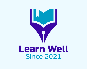 Pen Learning Book logo design