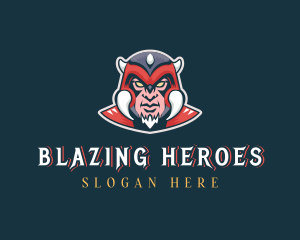 Super Hero Game Warrior logo design