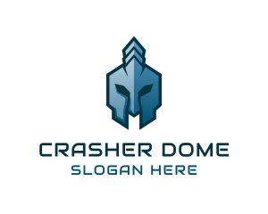 Blue Spartan Helmet logo