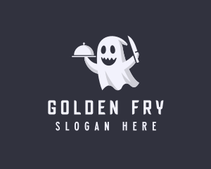 Scary Ghost Cook logo design