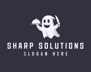 Scary Ghost Cook logo design