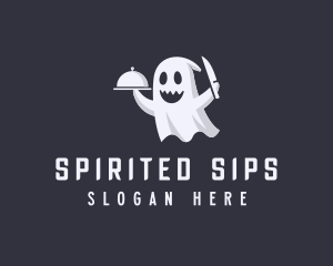 Scary Ghost Cook logo design