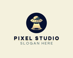 Pixel UFO logo