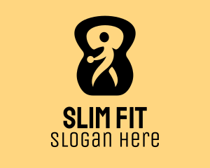 Fitness Trainer Kettlebell logo design